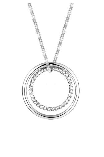 ELLI Kette Kreis 925 Sterling Silber Bicolor Silber