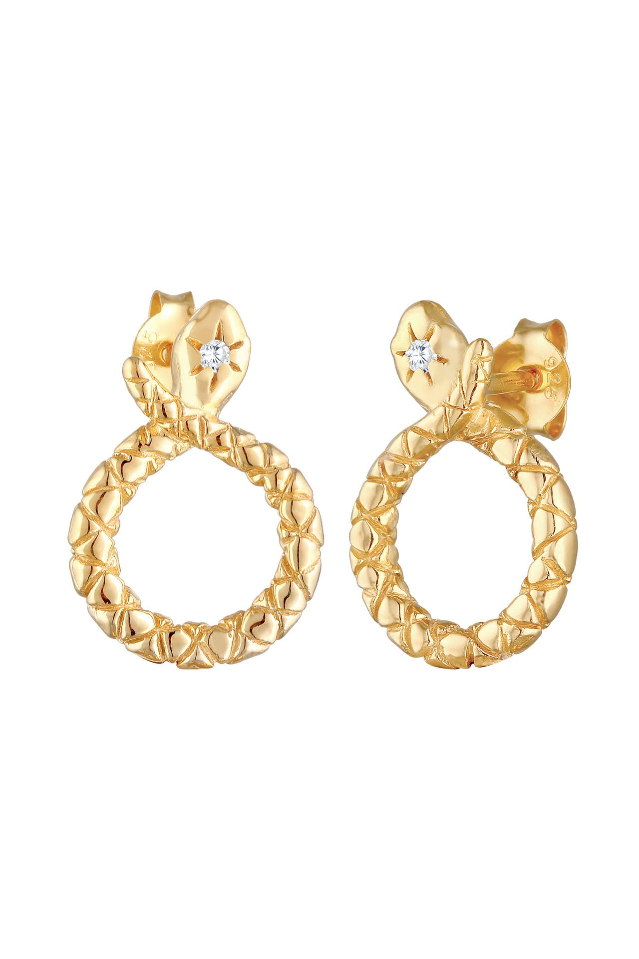 ELLI Ohrringe Stecker Snake Gold, Bild 1