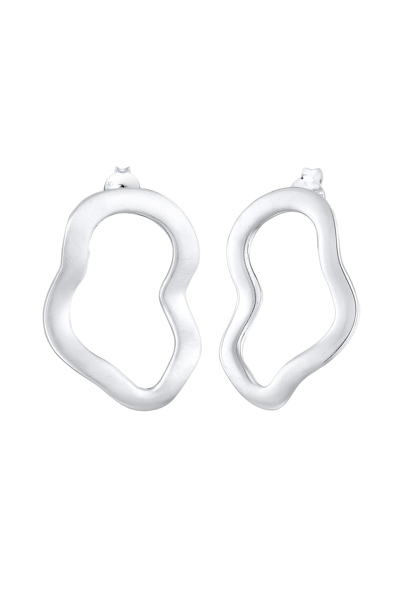 ELLI Ohrringe Hänger Organic Look Matt Basic Blogger 925 Silber Silber, Bild 1