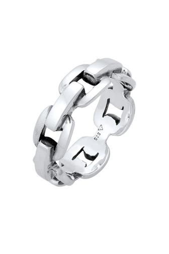 KUZZOI Ring Herren Anker Kettenring 925 Silber