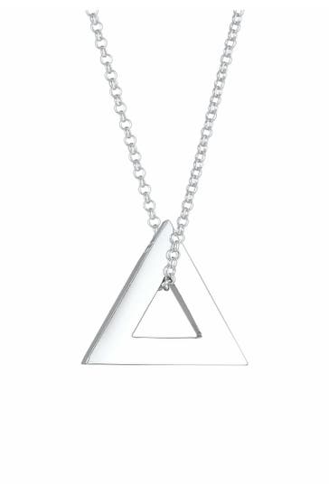 KUZZOI Kette Herren Erbskette Dreieck Triangle 925 Silber Silber