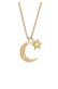 Kette Halbmond Stern Opal Astro 925 Silber Gold