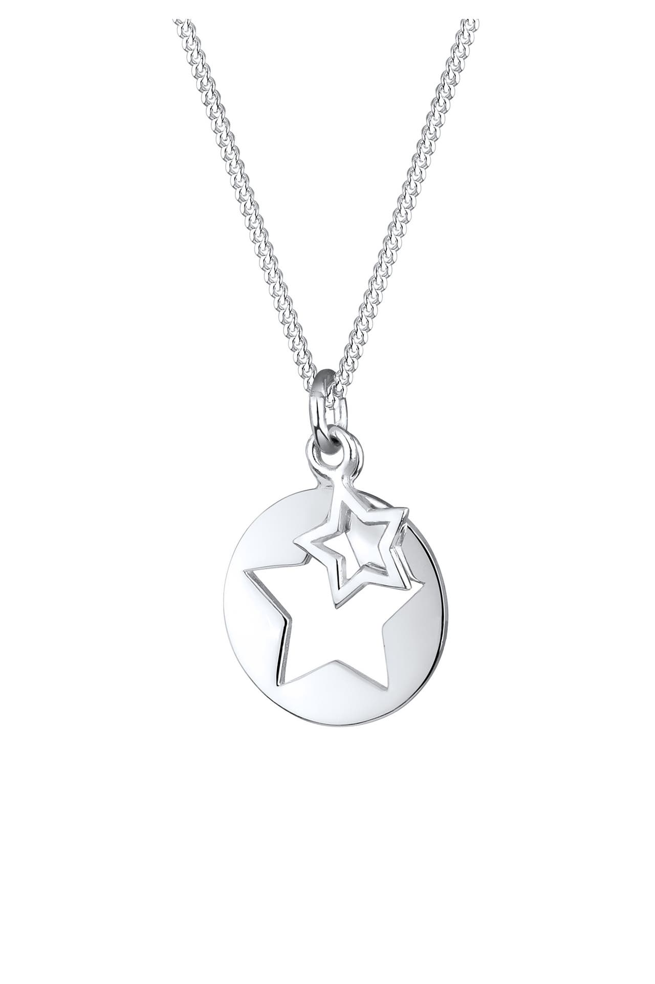 ELLI Kette Stern Plättchen 925 Sterling Silber Silber, Bild 1