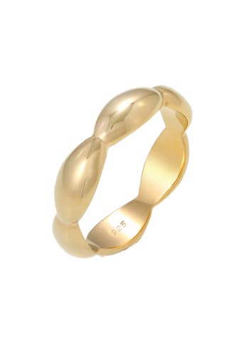 ELLI Ring Oval Unendlich Trend 925 Silber Gold