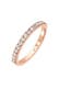 Ring Bandring Memoire 925 Silber, mit Kristallen von Swarovski® Rosegold