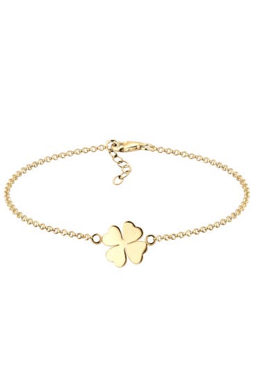 ELLI Armband Kleeblatt Glücksbringer Symbol Talisman Schmuck Geschenk 925 Silber Gold