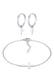 Schmuckset Kreuz Symbol Armband Ohrstecker Set 925 Silber Silber