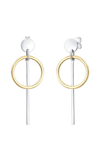 ELLI Ohrringe Hänger Plättchen Kreis Basic 925 Silber Bunt