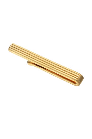 KUZZOI Krawatten & Fliegen Krawattennadel Rillen Design 925 Silber Gold