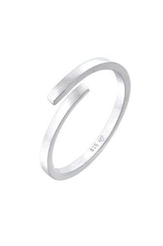 ELLI Ring Wickelring Offen Statement Geo 925 Silber Silber
