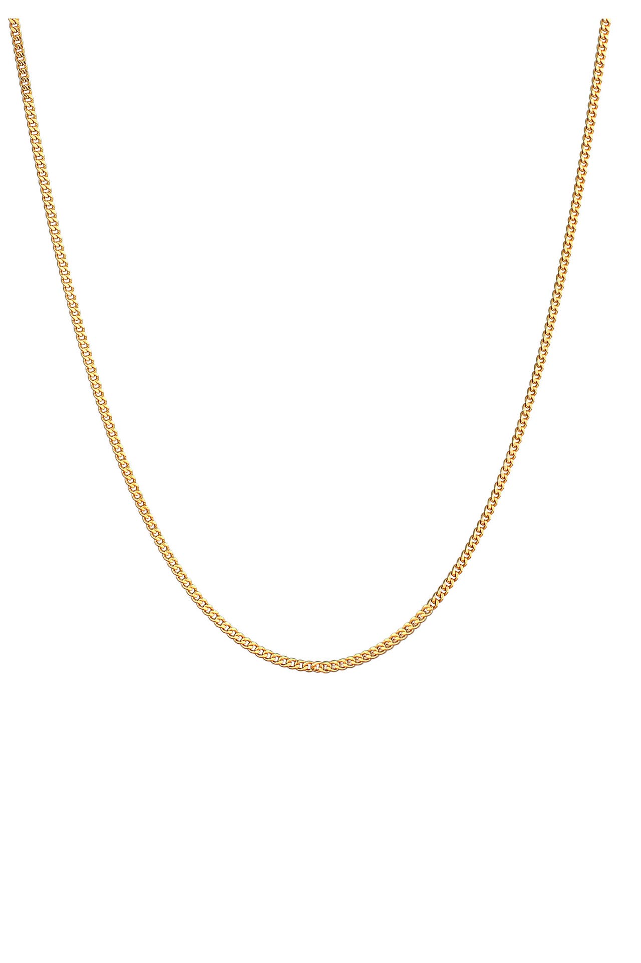 ELLI PREMIUM Kette Panzerkette Collier Basic 925 Silber vergoldet Gold, Bild 1
