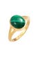 Ring Siegelring Edelstein Malachit Oval 925 Silber Gold