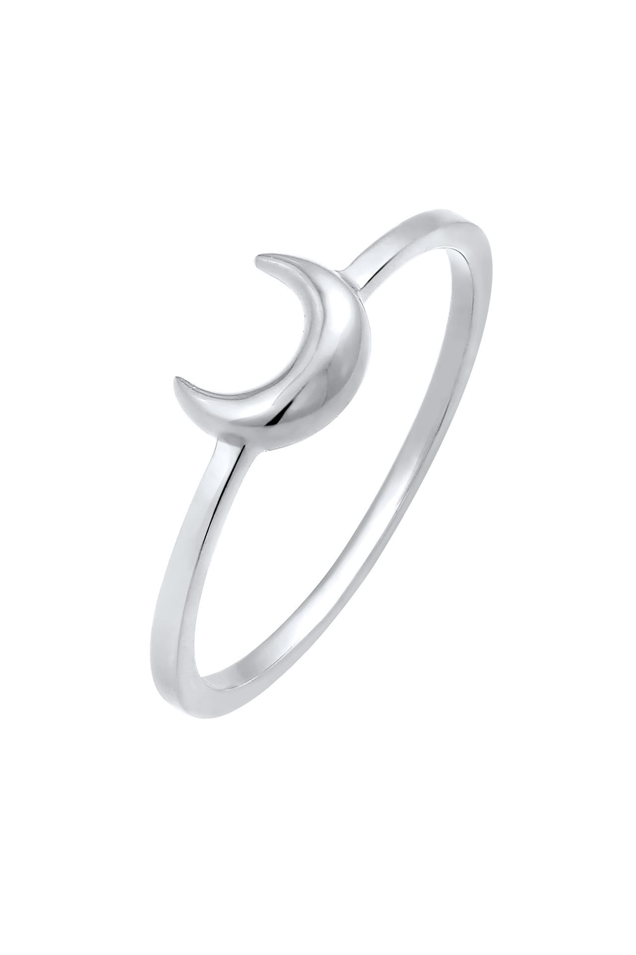 ELLI Ring Halbmond Mond Astro Basic 925 Silber Silber, Bild 1