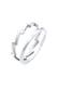 Ring Bandring Zick Zack Verspielt (2 tlg) 925 Silber Silber