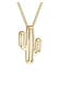 Kette Anhänger Kaktus Boho 925 Sterling Silber Gold