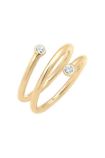 ELLI Ring Wickelring Geo Kristalle 925 Sterling Silber Gold