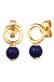 Ohrringe Ohrstecker Lapis Lazuli Blau 925 Sterling Silber Gold
