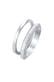 Ring Bandring Basic Gedreht Struktur (2 tlg) 925 Silber Silber