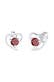 Ohrringe Stecker Herz Liebe Zirkonia Basic 925 Silber Rot