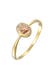 Ring Solitär Rutilquarz Edelstein Oval 375er Gelbgold Gold
