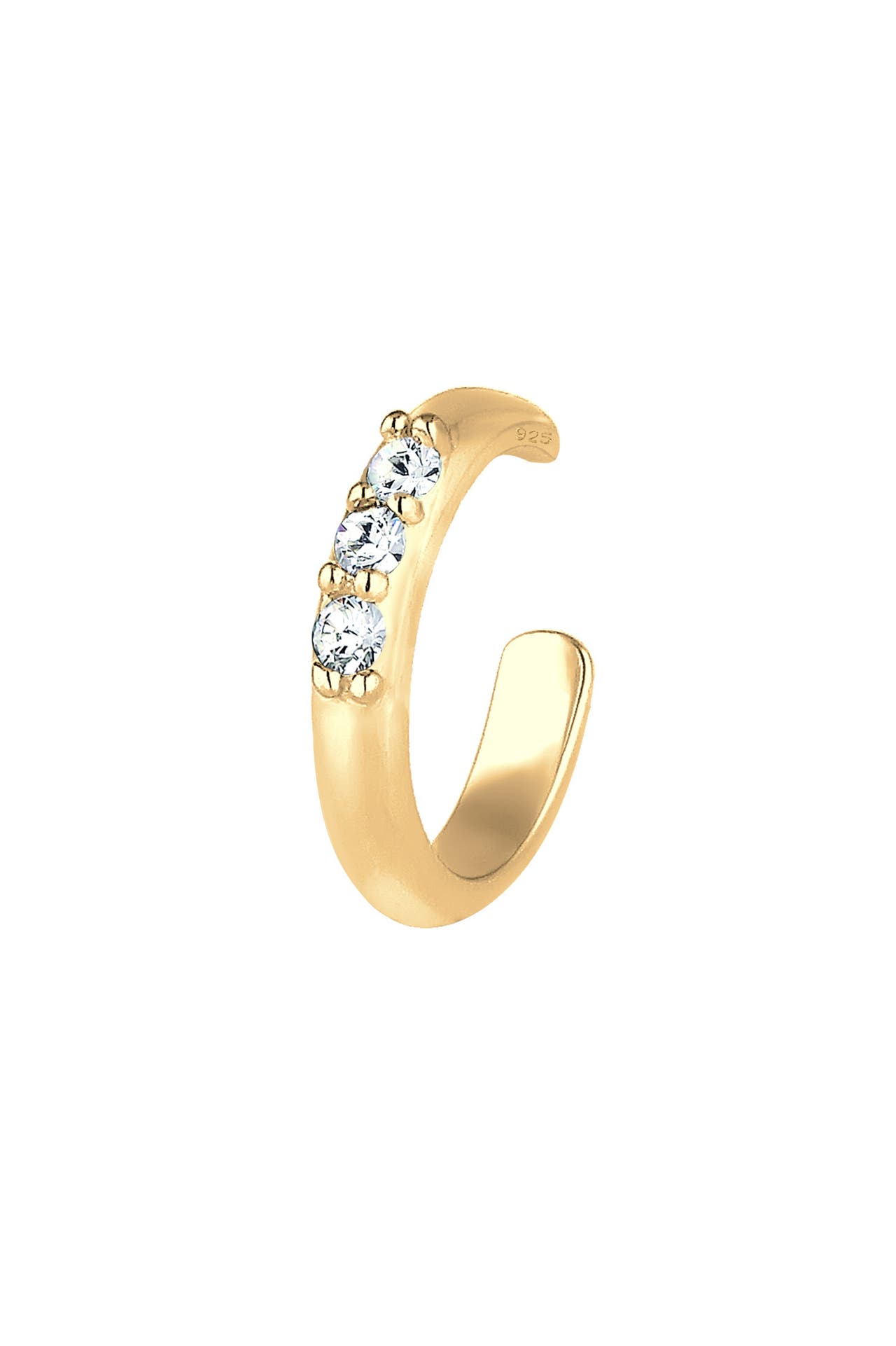ELLI Ohrringe Earcuff Single mit Kristallen von Swarovski® 925 Silber Gold, Bild 1