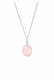 Kette Anhänger Rosenquarz Rosa Oval 925 Silber Rosa