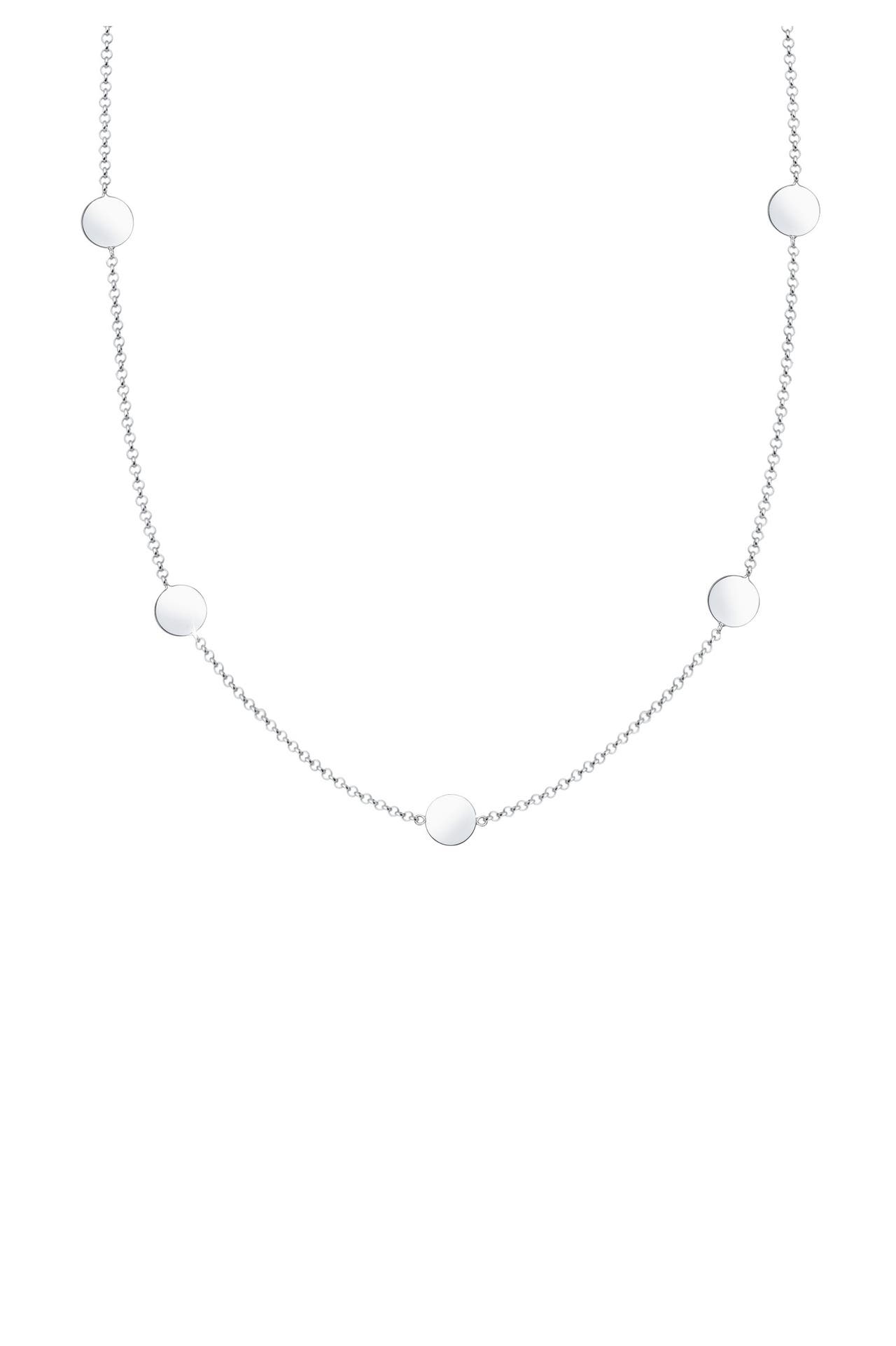 ELLI Kette Plättchen Kreis Glänzend 925 Sterling Silber Silber, Bild 1