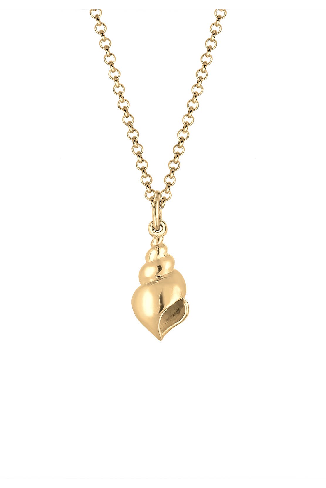ELLI Kette Anhänger Muschel 925 Sterling Silber vergoldet Gold, Bild 1