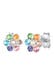 Ohrringe Kinder Blume Synthetische Perle Regenbogen Kristall 925 Silber