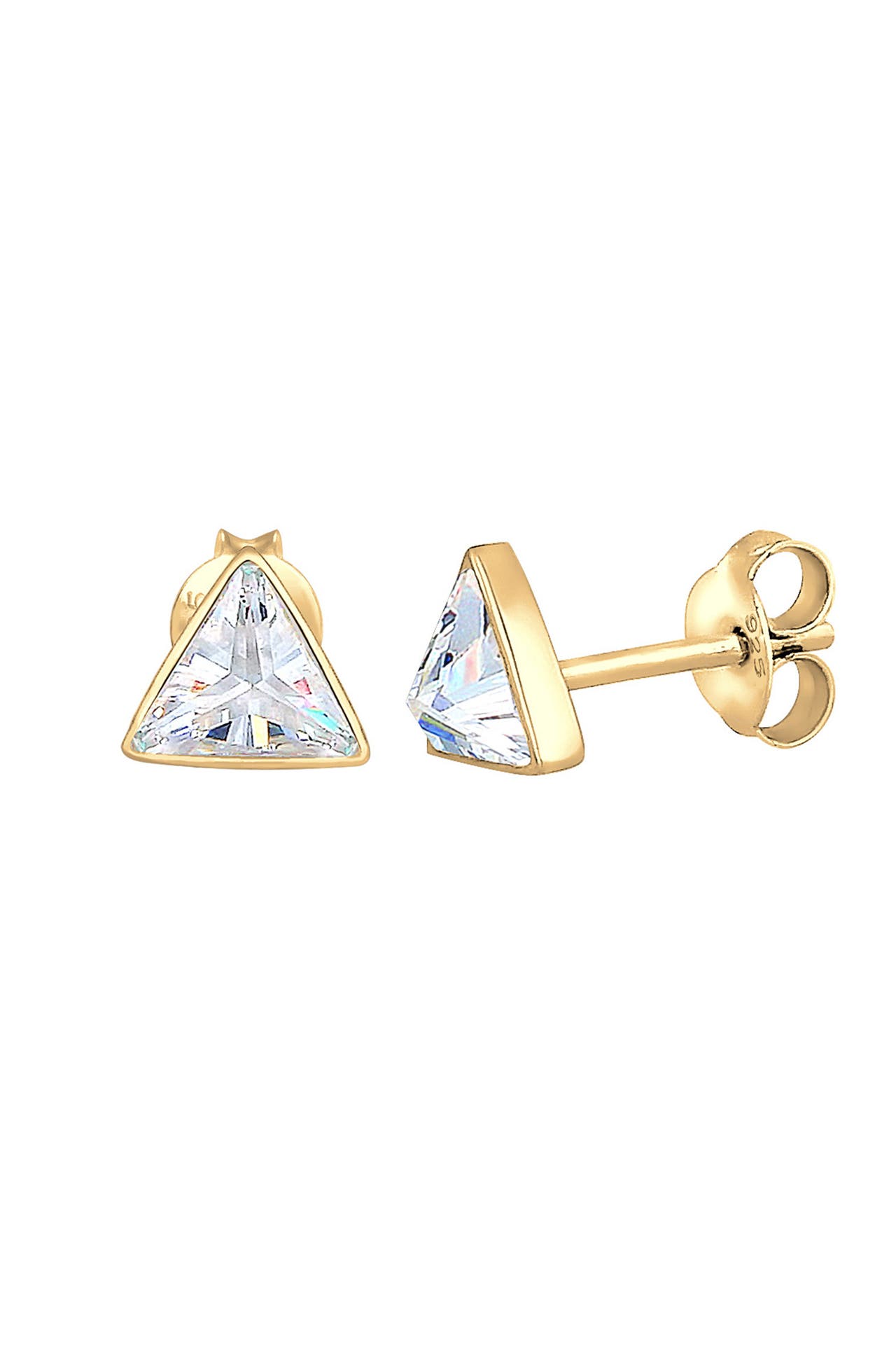 ELLI Ohrringe Stecker Dreieck Triangle Geo Zirkonia 925 Silber Gold, Bild 1