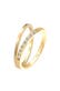 Ring Basic Memoire Diamant Stapel Ring-Set 925 Silber Gold