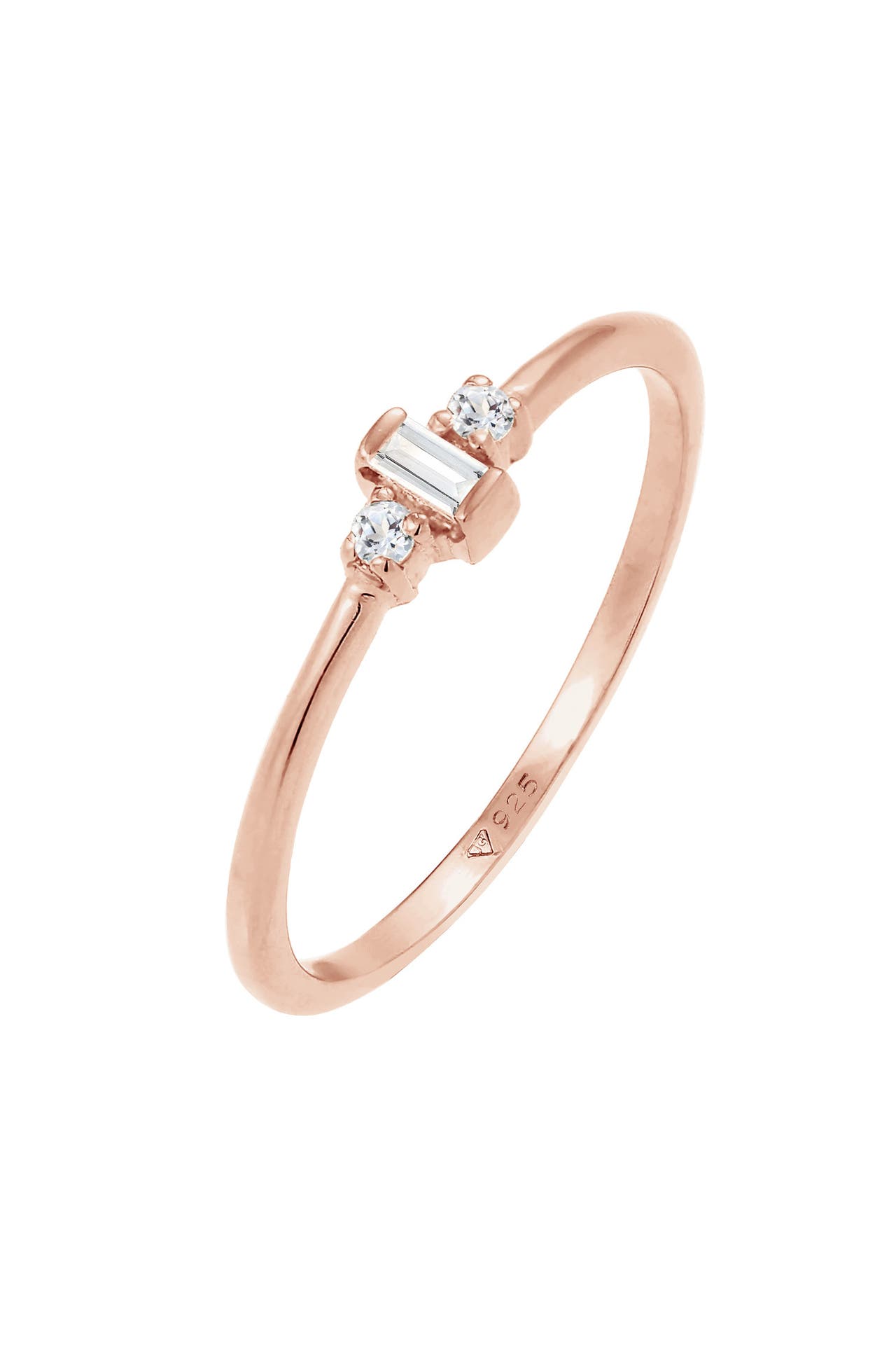 ELLI PREMIUM Ring Topas Edelstein Rechteck Verlobung 925 Silber Rosegold, Bild 1