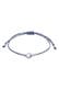 Armband Kreis Verschlungen Rund Textilband 925 Silber Hellblau