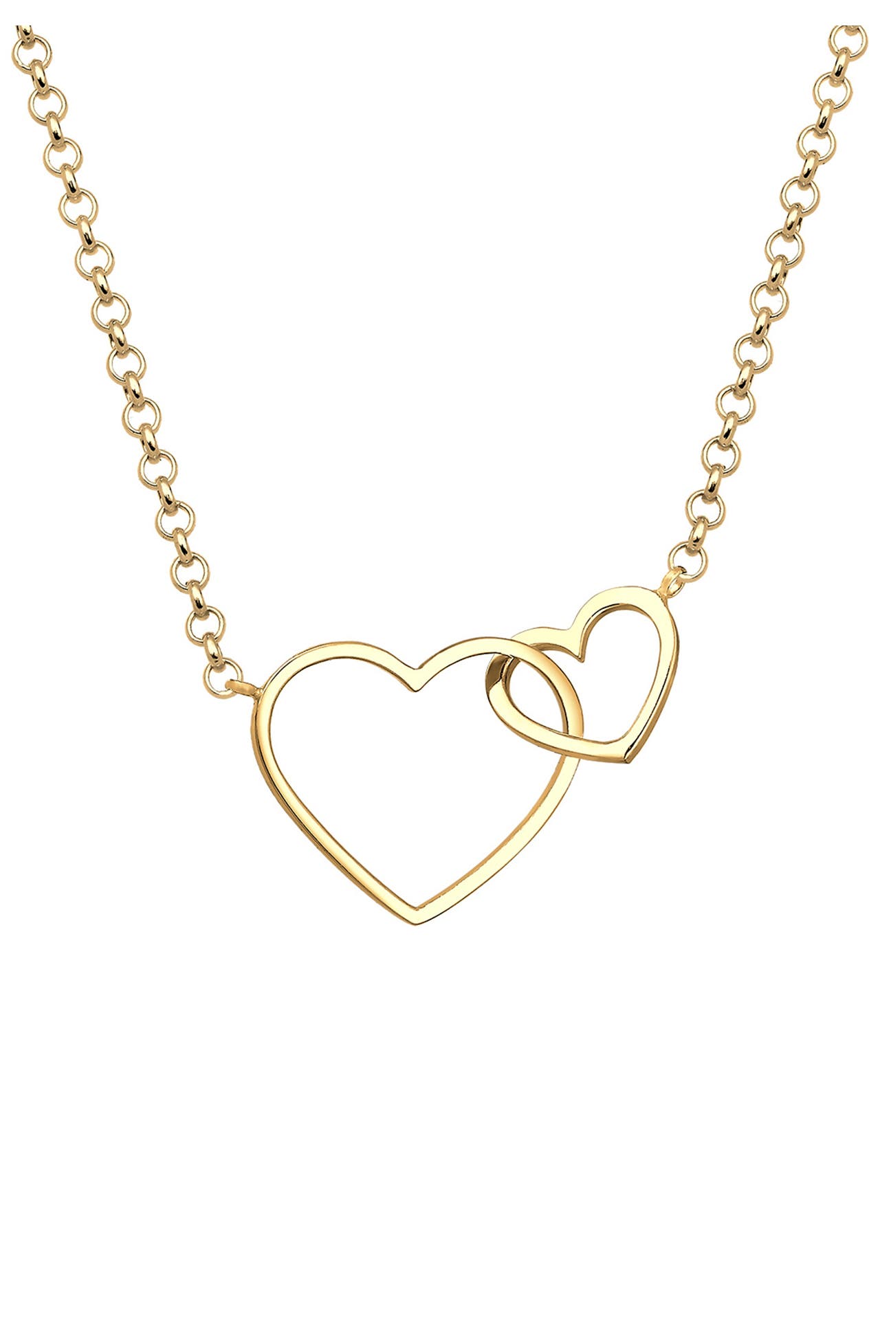 ELLI Kette Herz Unendlichkeit Liebe 925 Silber Gold, Bild 1