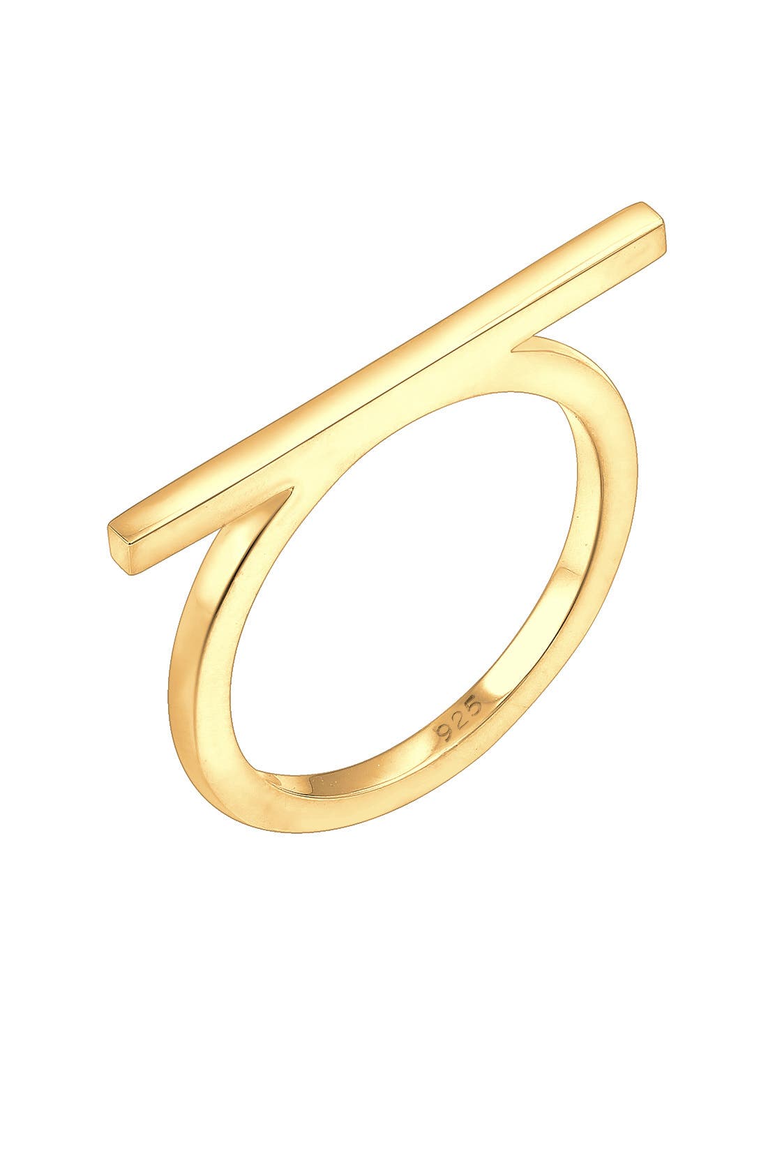 ELLI Ring Geo Minimal Trend Steg 925 Silber, Bild 1