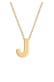 Kette Buchstabe J Initialen 925 Sterling Silber Gold