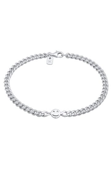 KUZZOI Armband mit Smiling Face 925 Silber Silber