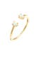 Ring mit Opal Oval Offen Verstellbar 925 Silber Gold