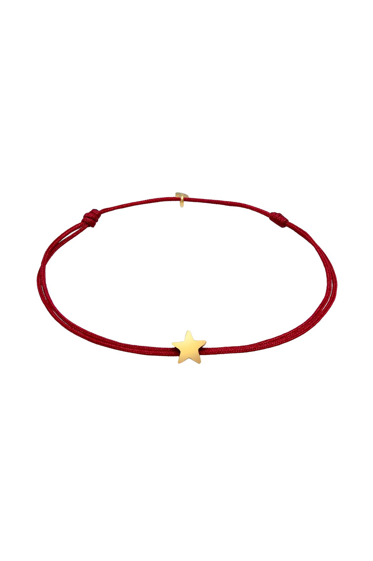 ELLI Armband Stern Astro Textilband 925 Silber Dunkelrot, Bild 1