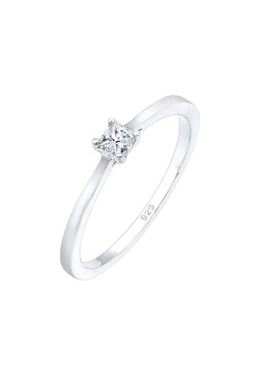 ELLI DIAMONDS Ring Diamant 0.1 ct. Solitär Verlobung 925 Silber