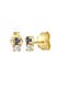 Ohrringe Ohrstecker Bi-Color Schwarz Weiß Diamant (0.12 ct.) 375 Gold Gold