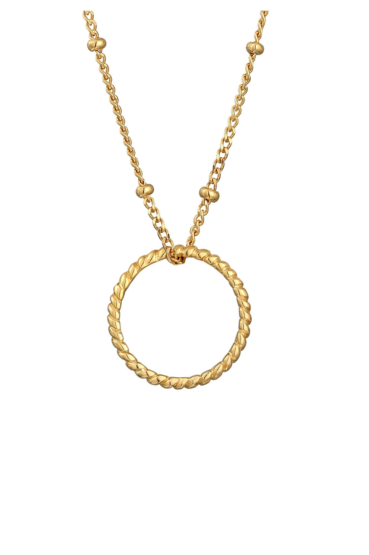ELLI Kette Kreis Twisted Kugelkette 925 Silber Gold, Bild 1