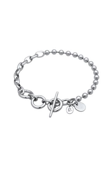 ELLI PREMIUM Armband Kugel Gliederkette Rund Knebel-Verschluß 925 Sterling Silber Silber