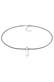 Kette Choker Nylon Kristallspitze 925 Silber Schwarz