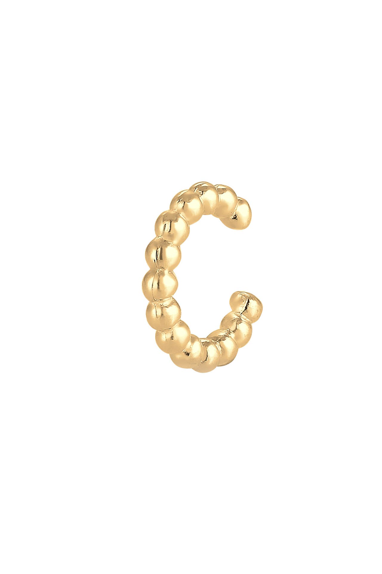 ELLI Ohrringe Earcuff Single Dots Design 925 Sterling Silber Gold, Bild 1