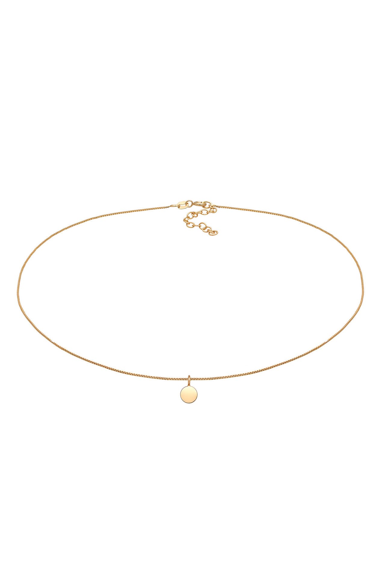 ELLI Kette Panzerkette Plättchen 925er Silber Gold, Bild 1