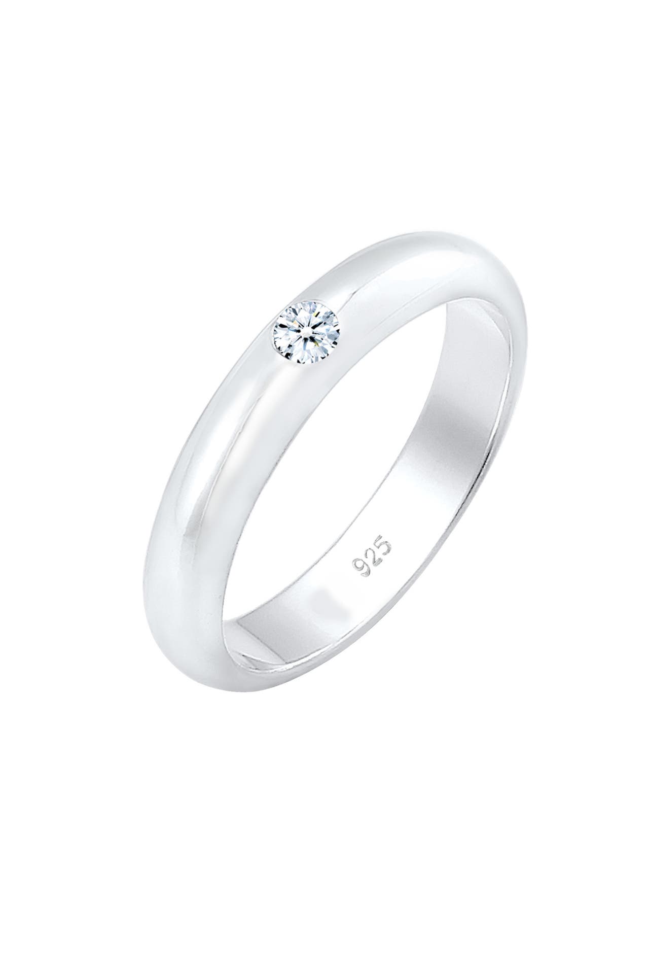 ELLI DIAMONDS Ring Solitär Verlobung Diamant (0.06 ct) 925 Sterling Silber Silber, Bild 1