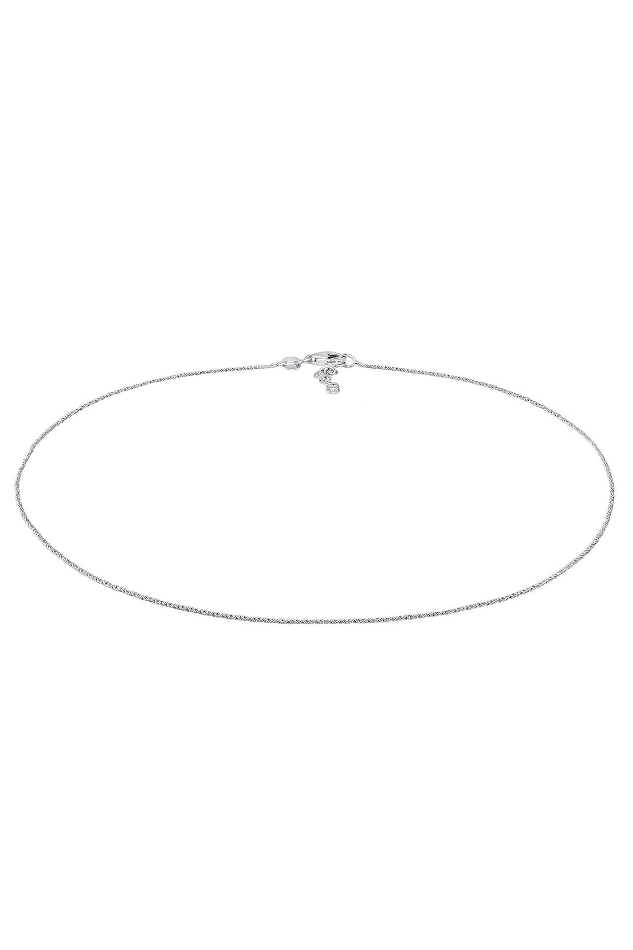 ELLI Kette Choker Kordelkette Gedreht Fein 925 Silber Silber, Bild 1