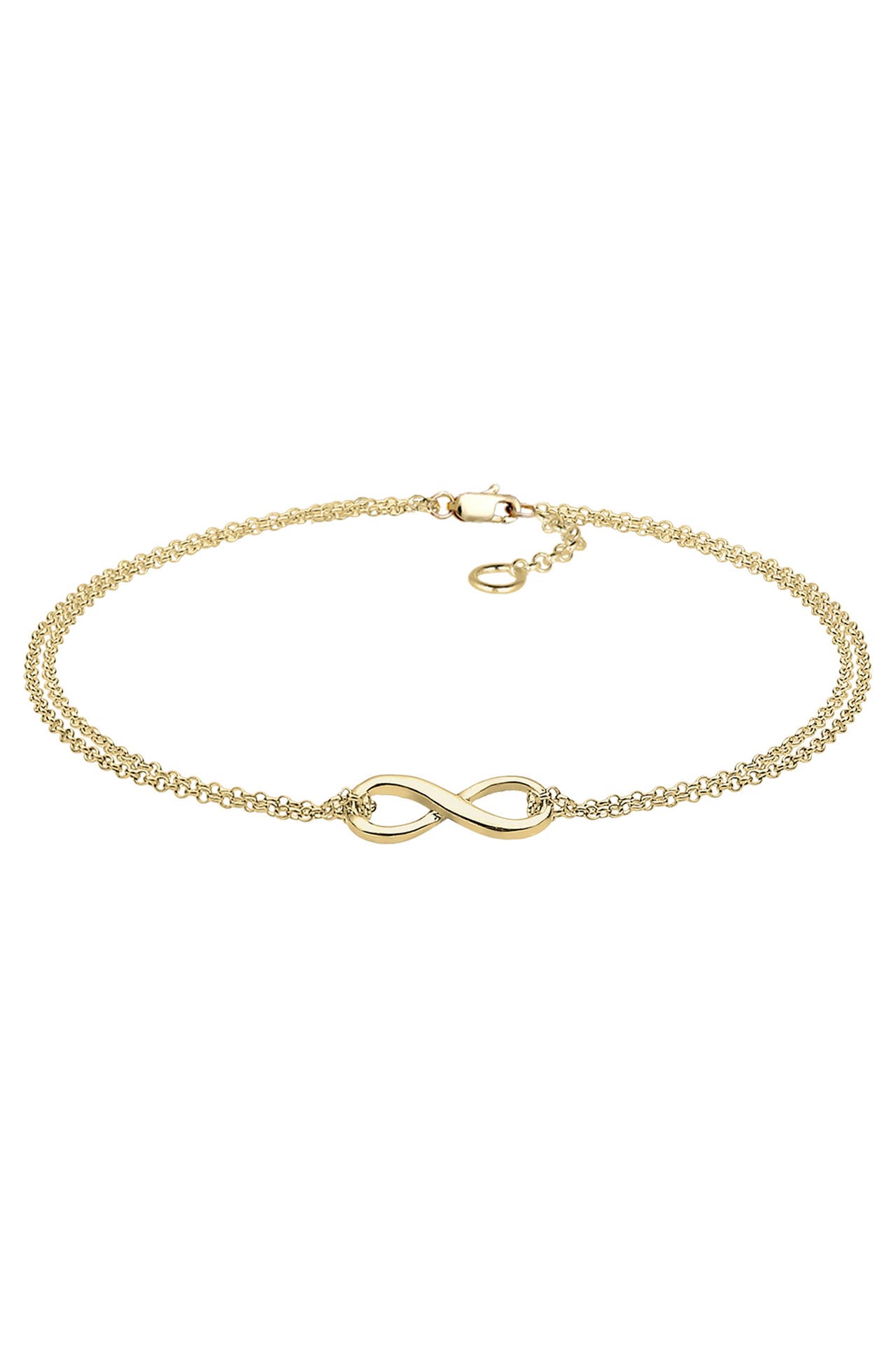 ELLI PREMIUM Armband Infinity 375 Gelbgold Gold, Bild 1