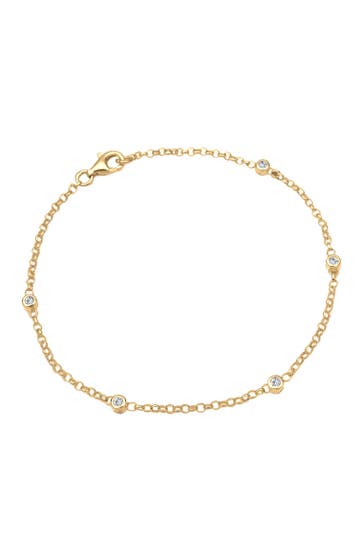 ELLI Armband Klassisch Basic 925 Silber, mit Kristallen von Swarovski® Gold